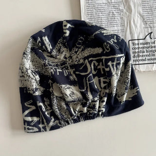 Loose-fit Knit Ribbed Pullover Bandana Beanie Hat Collection