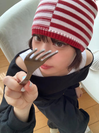 Loose-fit Knit Ribbed Pullover Bandana Beanie Hat Collection