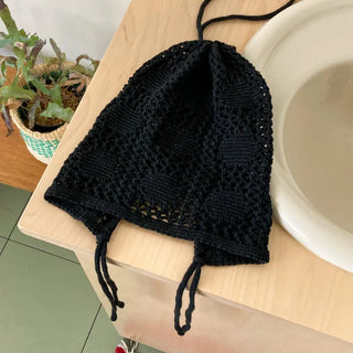 Loose-fit Knit Ribbed Pullover Bandana Beanie Hat Collection