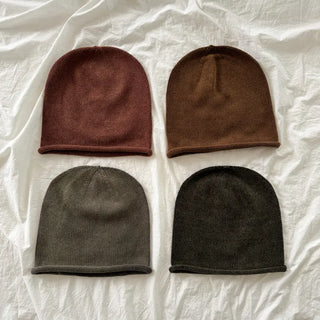 Loose-fit Knit Ribbed Pullover Bandana Beanie Hat Collection