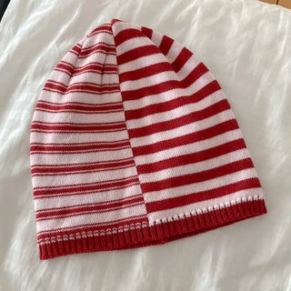 Loose-fit Knit Ribbed Pullover Bandana Beanie Hat Collection