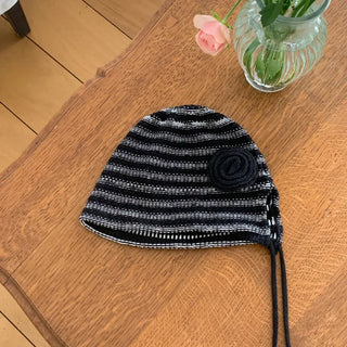 Loose-fit Knit Ribbed Pullover Bandana Beanie Hat Collection