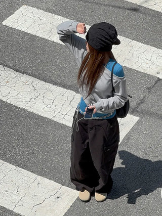 Loose-fit Knit Ribbed Pullover Bandana Beanie Hat Collection