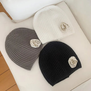 Loose-fit Knit Ribbed Pullover Bandana Beanie Hat Collection