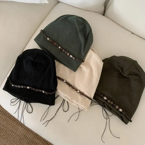 Brit Staud Strap String Beanie Hat