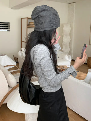 Wavy Long Daily Beanie Hat