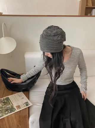 Wavy Long Daily Beanie Hat