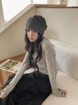 Wavy Long Daily Beanie Hat