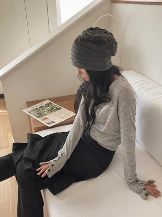 Wavy Long Daily Beanie Hat