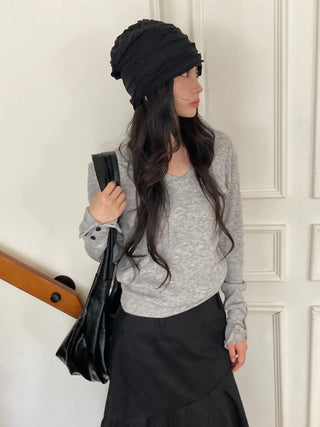 Wavy Long Daily Beanie Hat