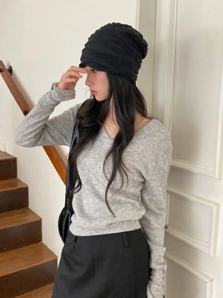 Wavy Long Daily Beanie Hat