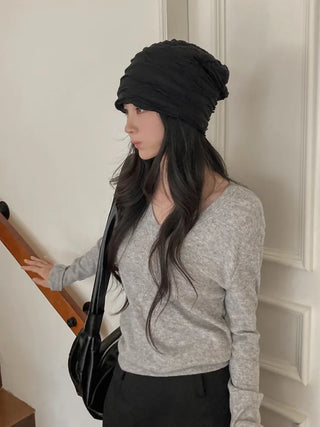 Wavy Long Daily Beanie Hat