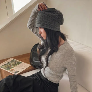 Wavy Long Daily Beanie Hat