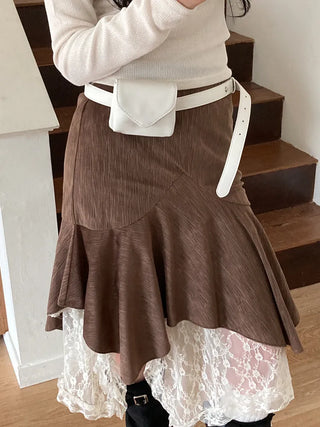 Minimal Square Hip Bag Leather Belt