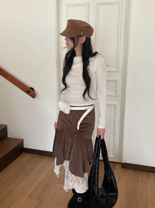Minimal Square Hip Bag Leather Belt