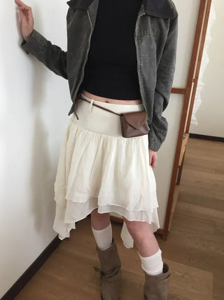 Minimal Square Hip Bag Leather Belt
