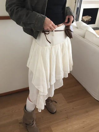 Minimal Square Hip Bag Leather Belt