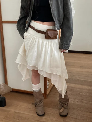 Minimal Square Hip Bag Leather Belt