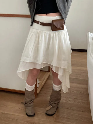 Minimal Square Hip Bag Leather Belt