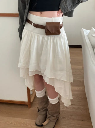 Minimal Square Hip Bag Leather Belt