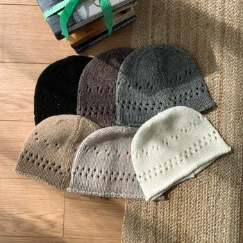 Holder Punching Knit Beanie Hat