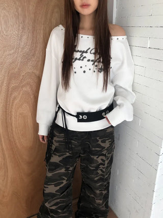 Mid-Strap Eyelet Punching Knot Strap Belt