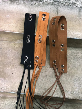 Mid-Strap Eyelet Punching Knot Strap Belt