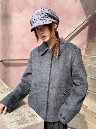 Overlap Dot Pattern Baker Cap Newsboy Cap