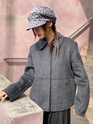 Overlap Dot Pattern Baker Cap Newsboy Cap