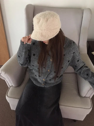 Boot Plush Check Baker Cap
