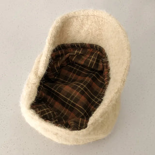 Boot Plush Check Baker Cap