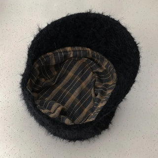 Boot Plush Check Baker Cap