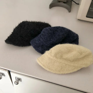 Boot Plush Check Baker Cap