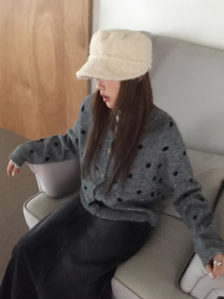 Boot Plush Check Baker Cap