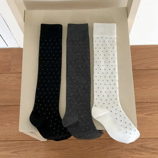 Tiny Dot Cotton Long Knee Socks