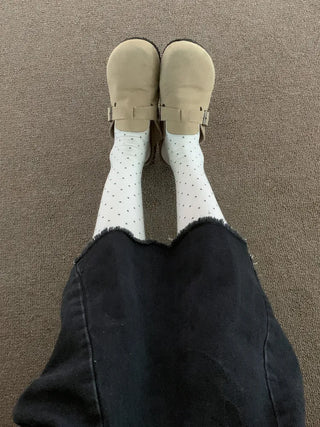 Tiny Dot Cotton Long Knee Socks