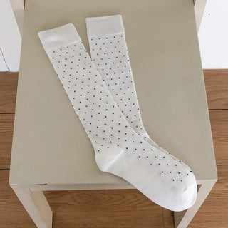 Tiny Dot Cotton Long Knee Socks
