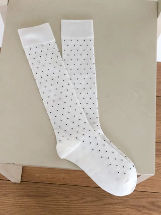 Tiny Dot Cotton Long Knee Socks