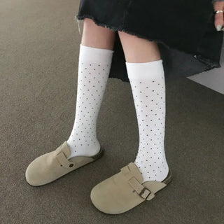 Tiny Dot Cotton Long Knee Socks