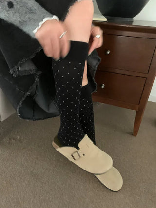 Tiny Dot Cotton Long Knee Socks