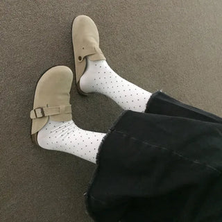 Tiny Dot Cotton Long Knee Socks