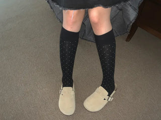 Tiny Dot Cotton Long Knee Socks