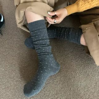 Tiny Dot Cotton Long Knee Socks