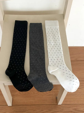 Tiny Dot Cotton Long Knee Socks