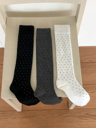 Tiny Dot Cotton Long Knee Socks