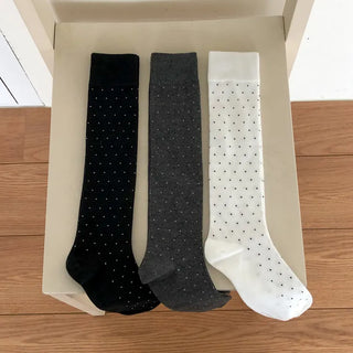 Tiny Dot Cotton Long Knee Socks