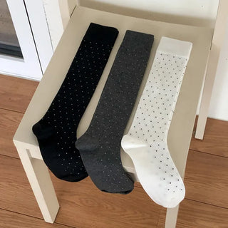Tiny Dot Cotton Long Knee Socks