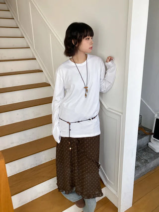Earthstone Drop Bead Wood Knot Cord Belt