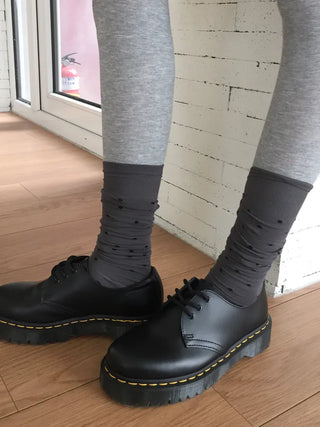 Duo Dot Pattern Daily High Knee Socks Long Socks