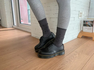 Duo Dot Pattern Daily High Knee Socks Long Socks